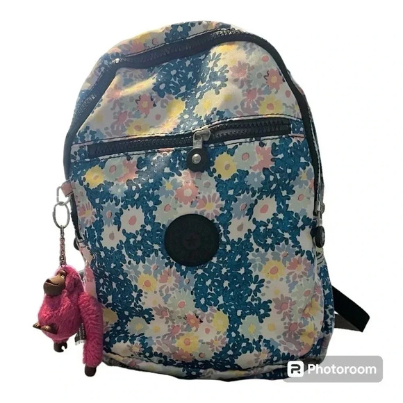 Kipling Challenger Medium Size Backpack Floral - Picture 2 of 5